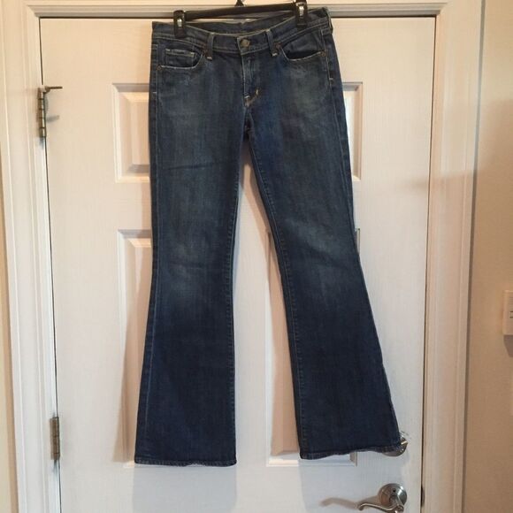 Citizens of Humanity Low Waist Flare Leg Jeans - Picture 1 of 8